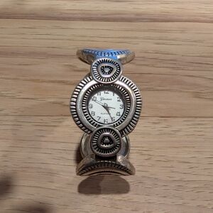 Geneva Silver and White Decorative Watch